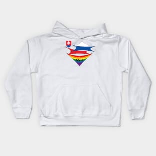 Slovakia pride flag Kids Hoodie